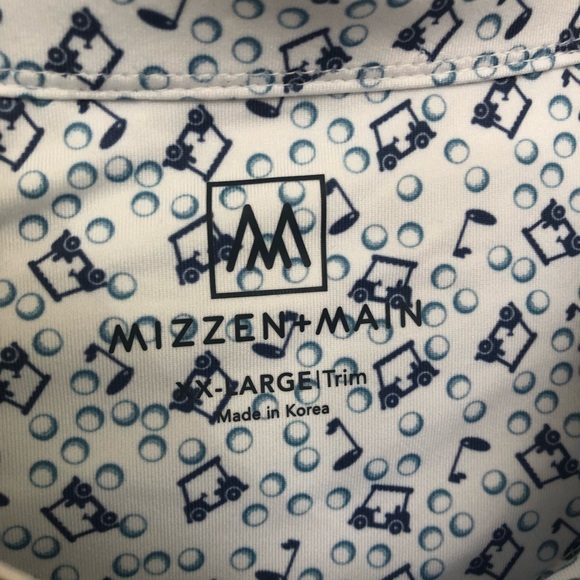 Mizzen+Main Mens XXL Versa Polo Shirt Trim Fit Short Sleeve Golf Graphic NWT - Picture 5 of 12